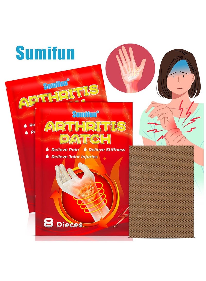 Sumifun 2-PACKS Tenosynovitis Plaster, Relieves Wrist and Finger Joint Pain, Natural Plant Extracts, 8 Pieces*2 - Image 1