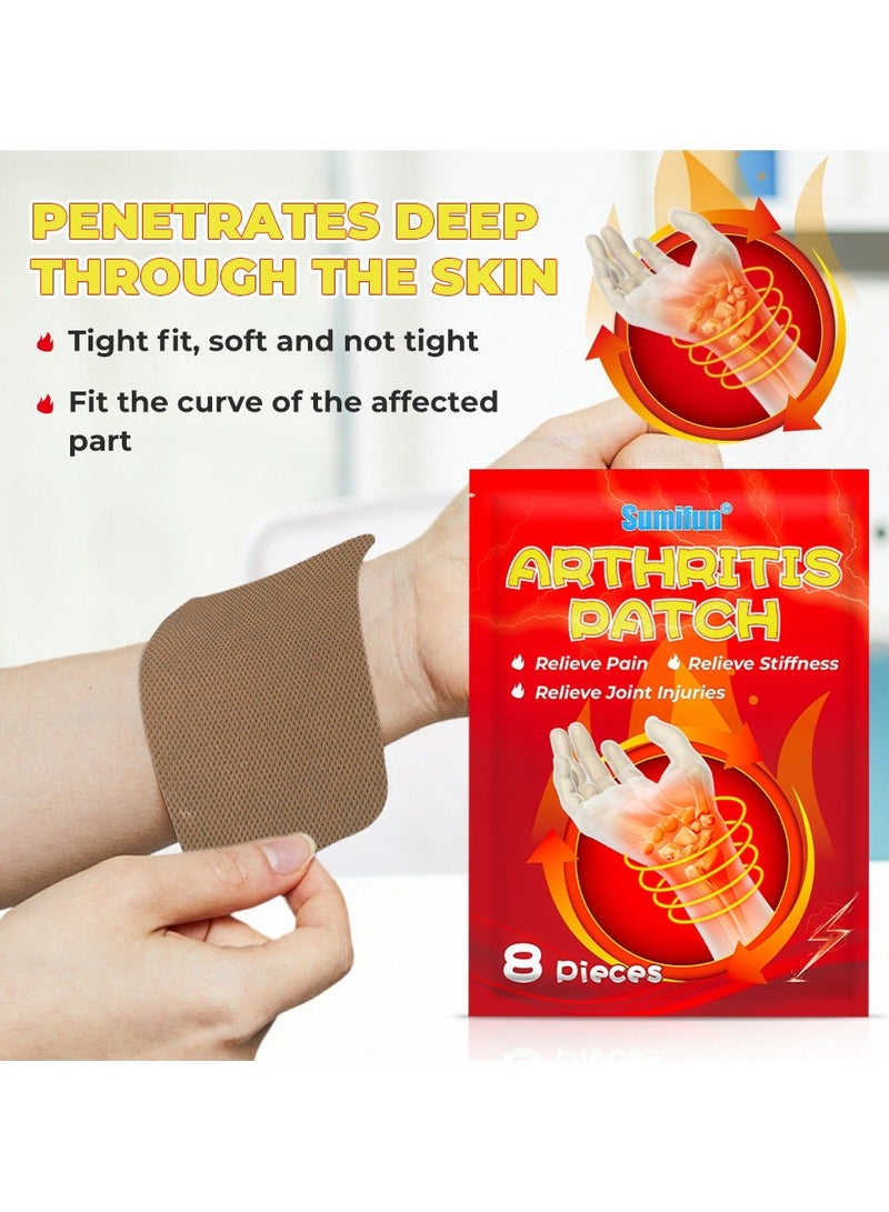 Sumifun 2-PACKS Tenosynovitis Plaster, Relieves Wrist and Finger Joint Pain, Natural Plant Extracts, 8 Pieces*2 - Image 3