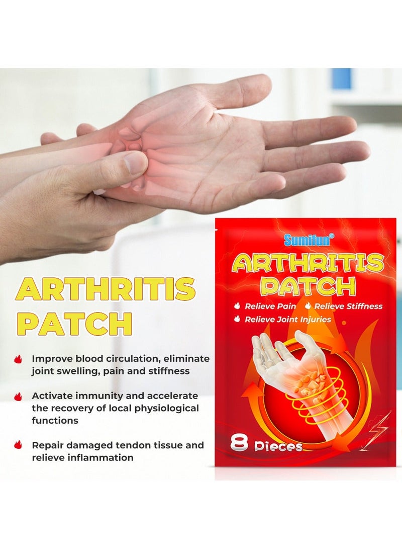 Sumifun 2-PACKS Tenosynovitis Plaster, Relieves Wrist and Finger Joint Pain, Natural Plant Extracts, 8 Pieces*2 - Image 5