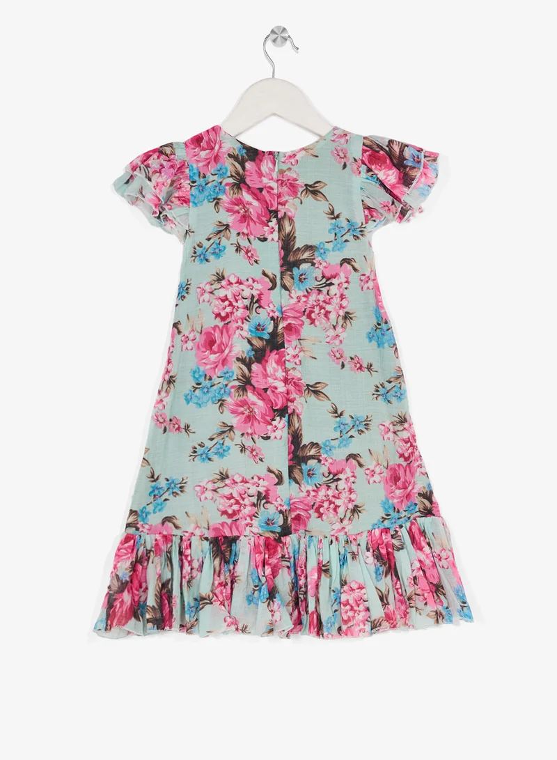 ليتل جولدن ابل فستان صغير بطبعة زهور