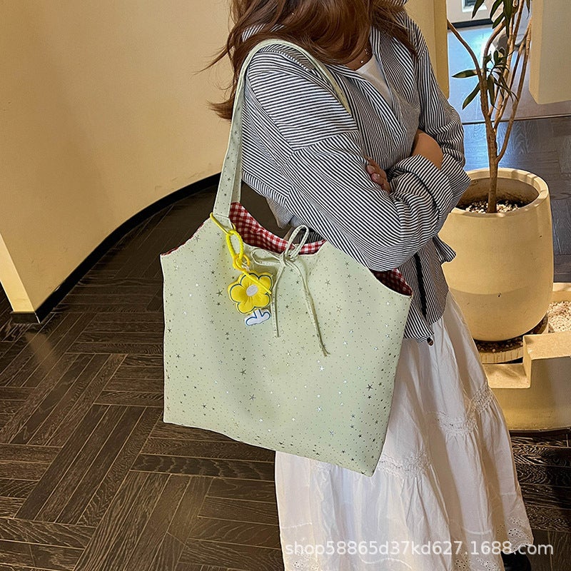 Original Star Shoulder Bag for Women, Casual Canvas Tote - Image 2