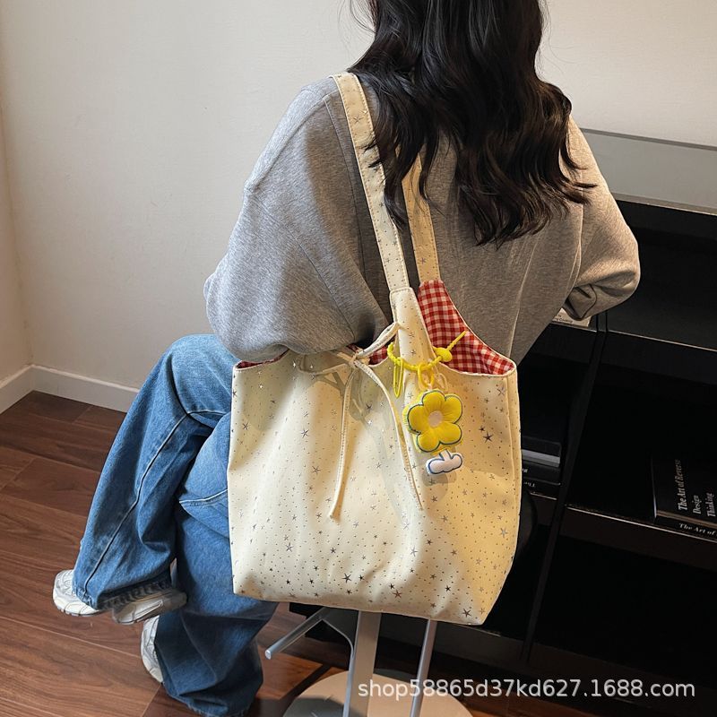 Original Star Shoulder Bag for Women, Casual Canvas Tote - Image 3