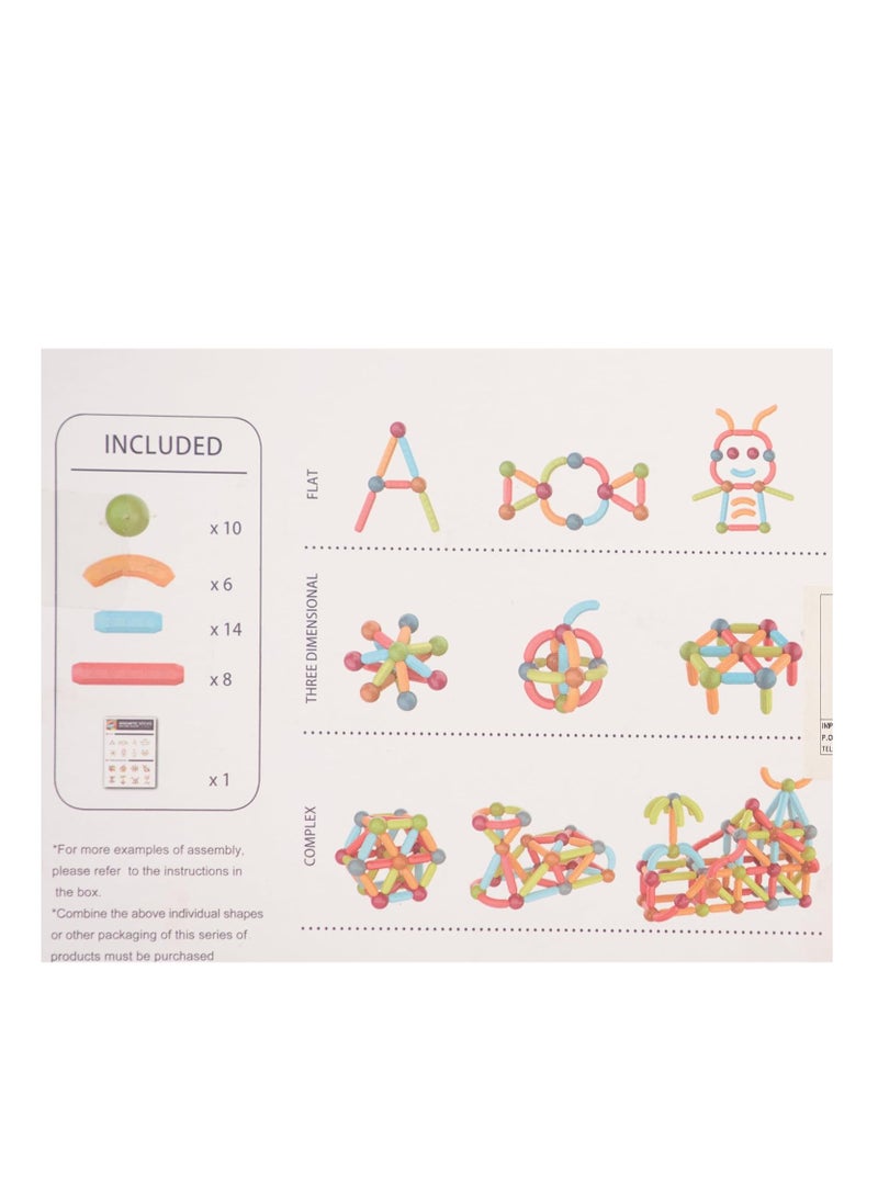 MAGNETIC STICKS Building Blocks - 38 PCS STEM Educational Toy for Kids I Magnetic Construction Learning Toy I Fun Creative Set for Boys  Girls Age 3+ - Image 3