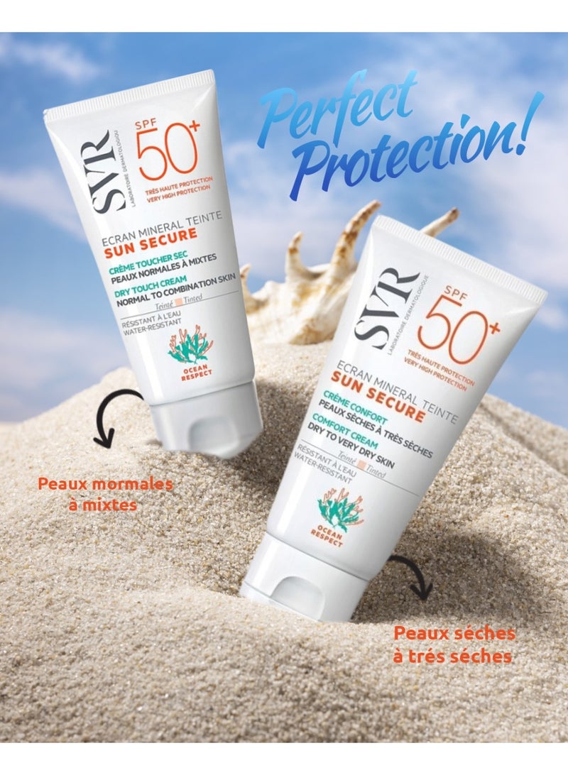 اس في أر SVR Sun Secure Écran Minéral Teinté SPF50+ للبشرة الجافة إلى الجافة جدًا 60 جم - Image 2