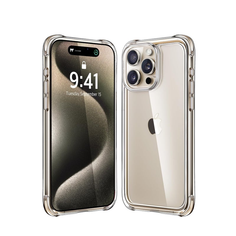 Barakah Clear Protective Case for iPhone 15 Pro, (Not Yellowing) Transparent Cover See-Through Protective Shell TPU Clear Protective Case Minimalist Transparent Case Minimalist Cover for iPhone 15 Pro 2023 - Image 1