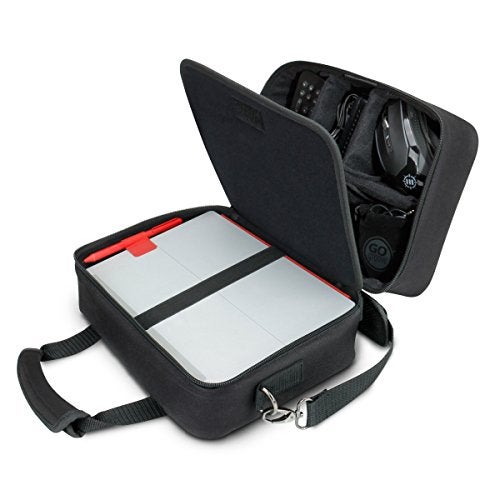 USA Gear Electronics Travel Organizer Tech Bag Case Custom Accessory Storage Compartments, Shoulder Strap & Padded Interior – Compatible with Tablets, Portable Projectors & More Electronics - Image 1