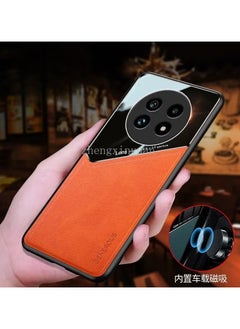 Generic Case Compatible With Honor X9C/X60 Pro Cover Luxury Leather And Glass With Car Magnetic Holder Phone Cover Soft Frame Silicone (Black)  - Image 4