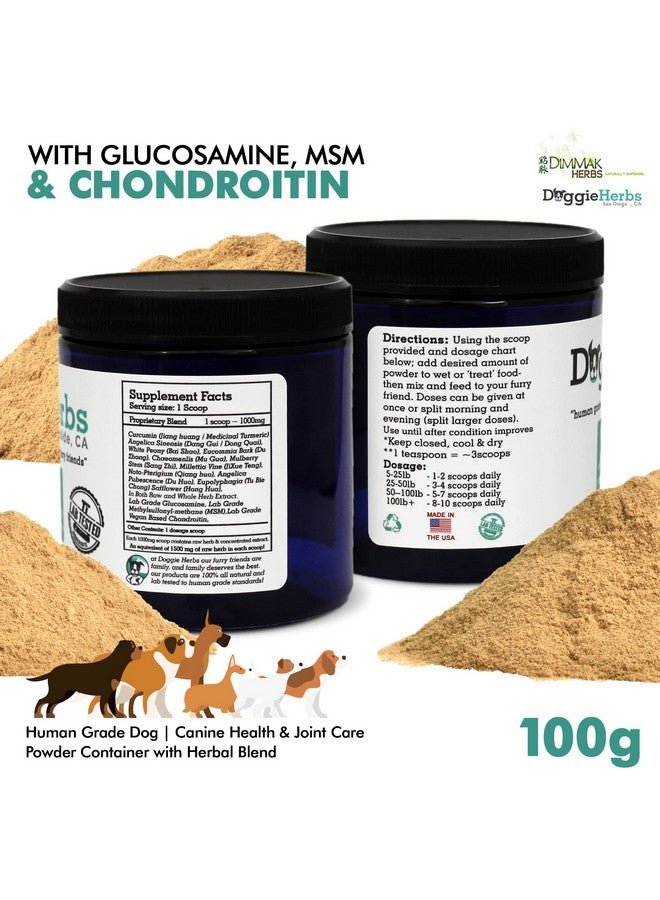 dimmak herbs Complete Joint Care for Dogs w Glucosamine, MSM & Chondroitin | Human Grade Dog Supplement - 100g by Doggie Herbs - Image 2