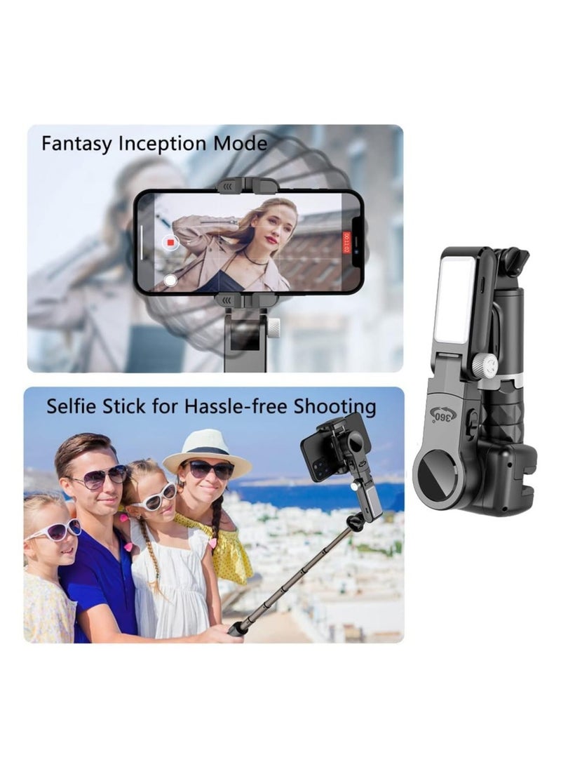 Generic - Gimbal Stabilizer For Smartphone With Extendable Selfie Stick And Tripod 3 Axis Selfie Stick Tripod With Face Tracking 360° Rotation 4 In 1 Portable Phone Tripod Auto Balance - Image 1