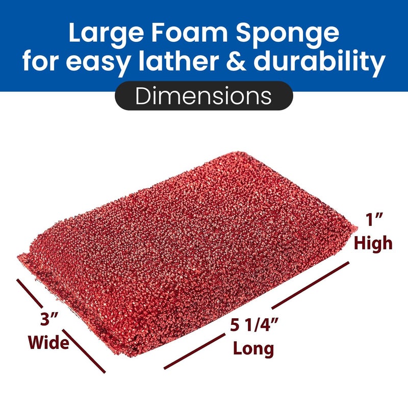 LEEFA 3Pack Dish Scrubber Sponges Heavy Duty for All Purpose Cleaning Soft and Quick 100 NonScratch Large Foam Sponge Set for Easy Lathering Sponges for Cleaning Kitchen and Household - Image 5