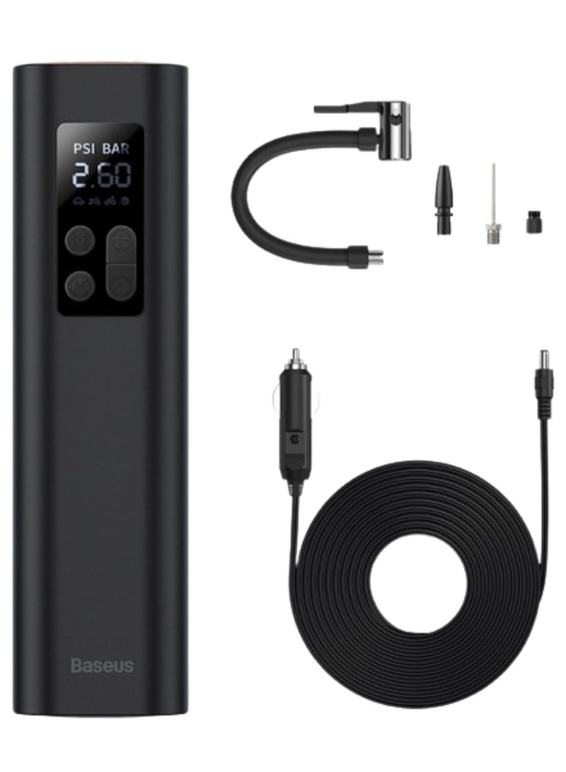 Baseus Baseus Super Mini Inflator Pump Air Compressor Portable Hand-Held Auto Tire Pump - Black  - Image 1