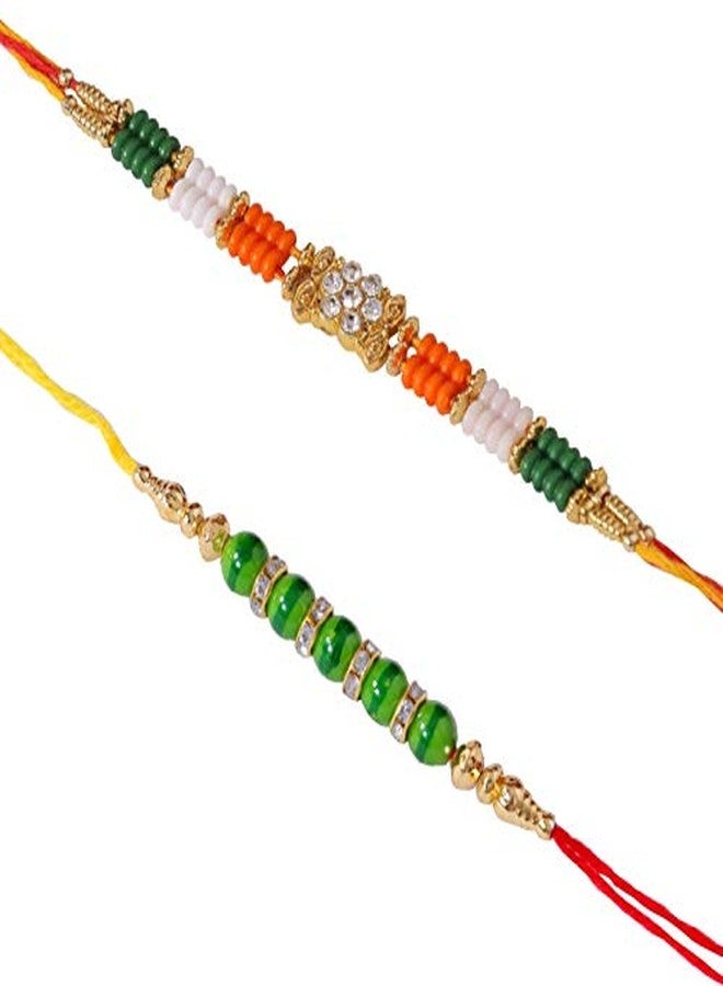 Suninow Designer Independence Day Rakhi for Brother and BHABHI Combo - Image 1