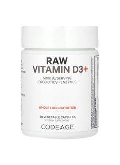 Codeage Codeage, Raw Vitamin D3+, 5,000 IU, 60 Vegetable Capsules  - Image 1