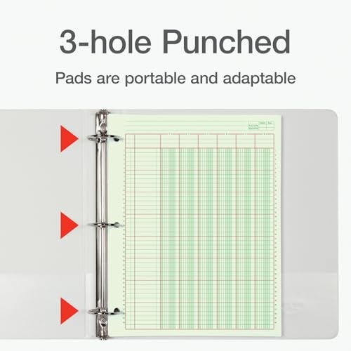 Adams Analysis Pad, 8 1/2" x 11", 100 Pages (50 Sheets), 6 Columns, Green - Image 3