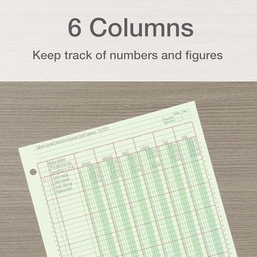 Adams Analysis Pad, 8 1/2" x 11", 100 Pages (50 Sheets), 6 Columns, Green - Image 4