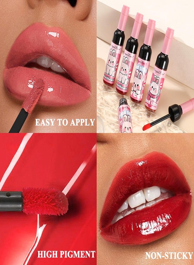 teerova 3 Colors Lip Tint Stain, High Pigment Non-Sticky Waterproof Long Lasting Lip and Cheek Tint, Gloss Finish Lip Stain Oil - Image 4
