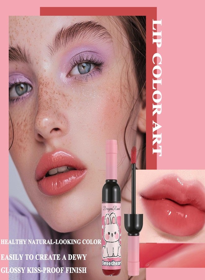 teerova 3 Colors Lip Tint Stain, High Pigment Non-Sticky Waterproof Long Lasting Lip and Cheek Tint, Gloss Finish Lip Stain Oil - Image 5