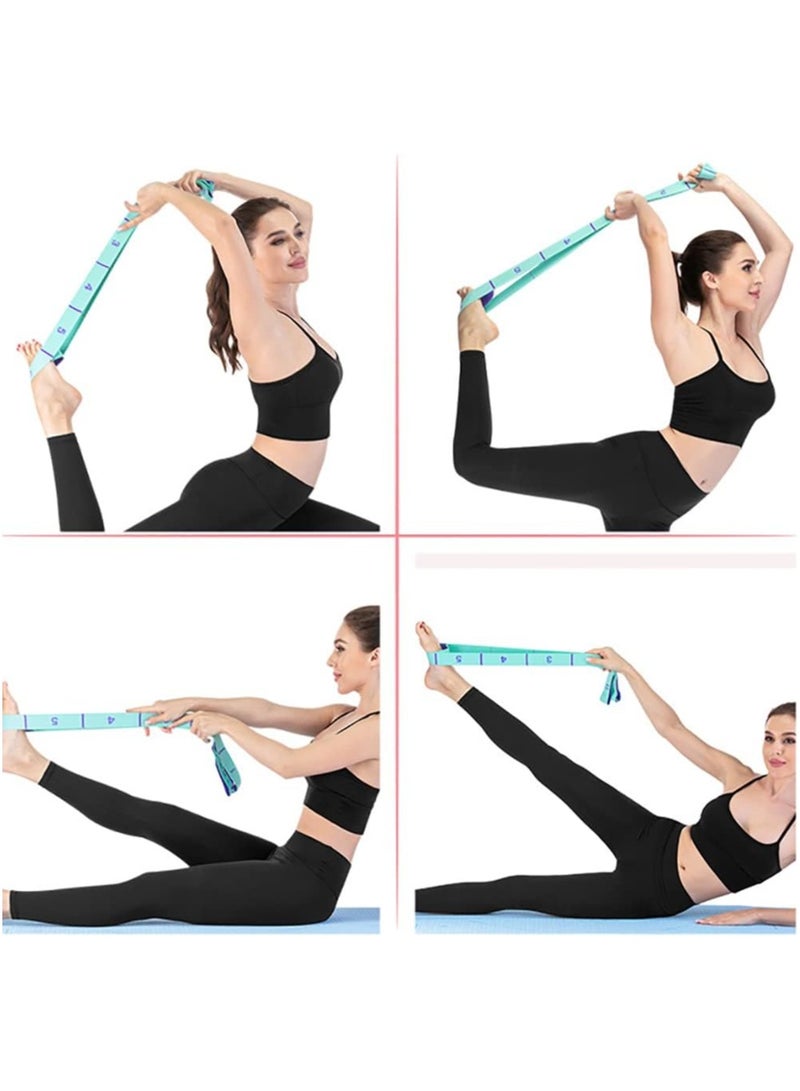 Generic 2Pcs Stretching Straps Elastic Exercise Band Hamstring Yoga Device Leg Exercise Equipment Arm Bands Stretch Straps Leg Stretcher Band -11 Loops  - Image 3