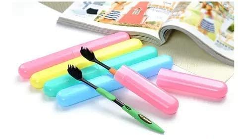 NeedZa Plastic 4 Pcs Bathroom Tooth Brush Holder Tube Cap Cover Protect - Image 3