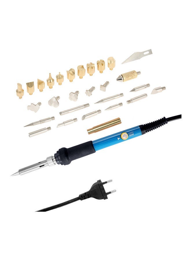 NIBEMINENT 28 Piece Electric Adjustable Temperature Welding Soldering Iron Kit multicolour 20.5x4x14.5cm - Image 1