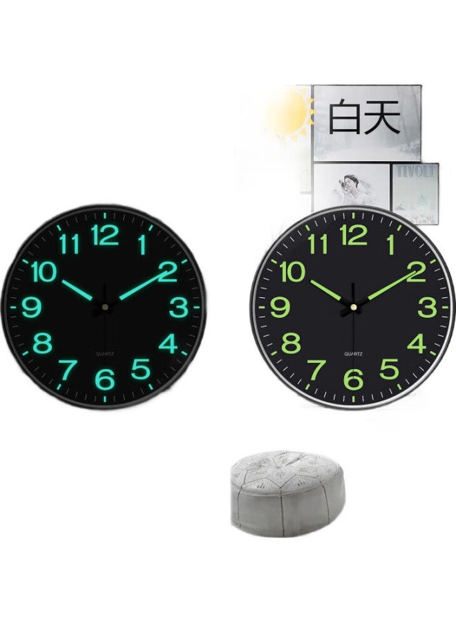 Peng Chuang Pengchuang Home Clock Radio Wave Luminous Clock Living Room Fashion Light Luxury Modern Simple Quartz Clock Wall Hanging Table - Image 2