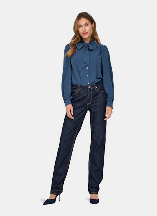 ONLY - Onltuma L/S Tie Shirt Wvn - Image 1