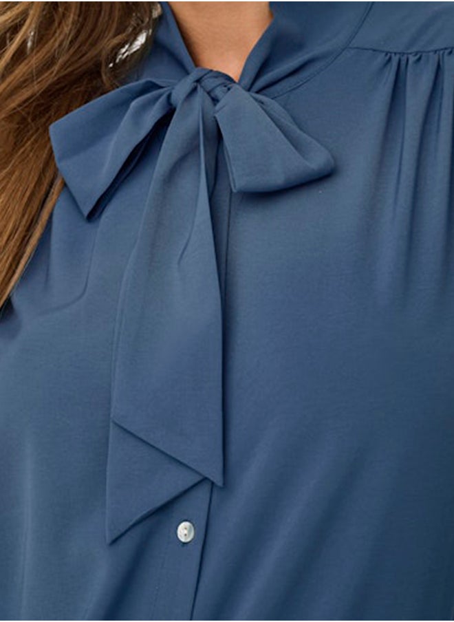 ONLY - Onltuma L/S Tie Shirt Wvn - Image 1