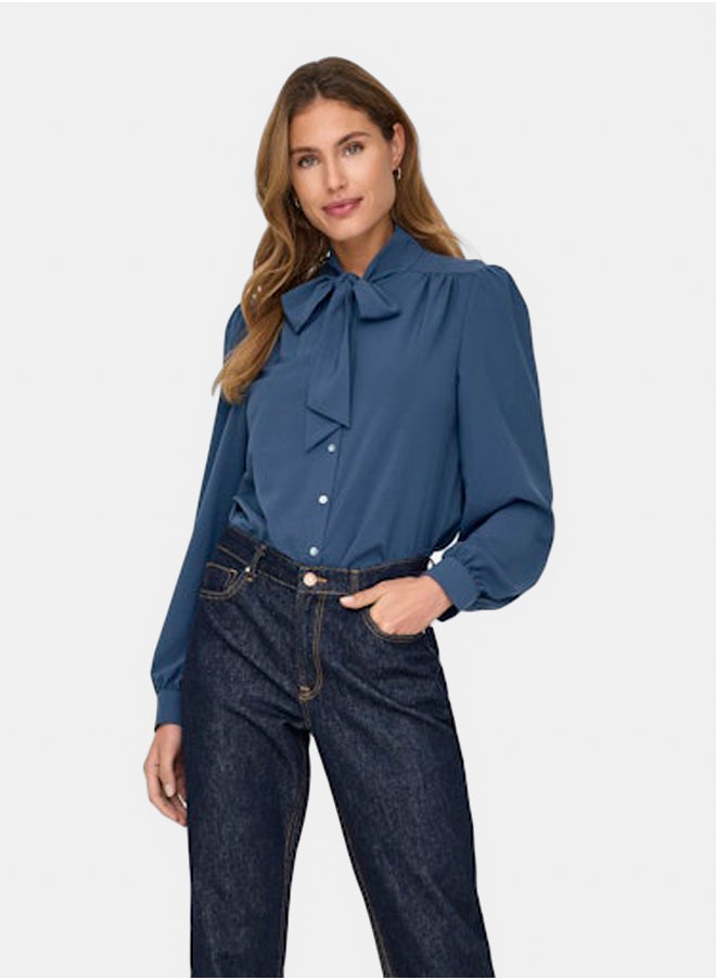 ONLY - Onltuma L/S Tie Shirt Wvn - Image 1