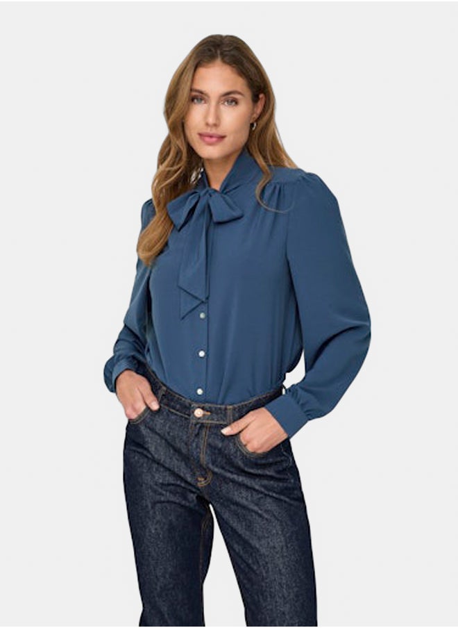 ONLY - Onltuma L/S Tie Shirt Wvn - Image 1