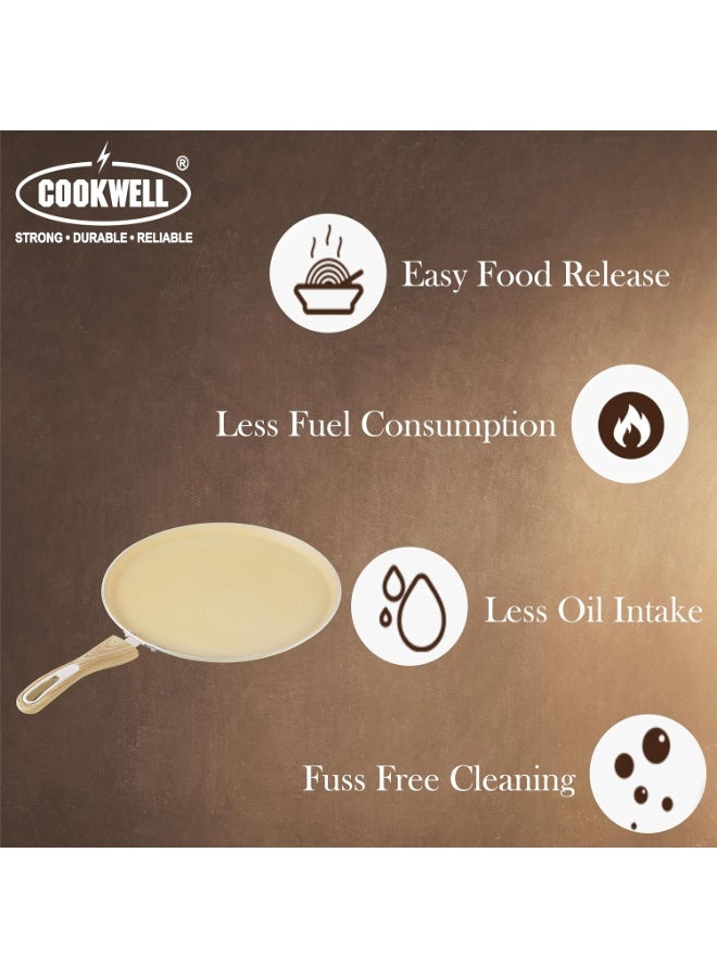 COOKWELL Non Stick Dosa Tawa (30 CM, Granite) - Image 4