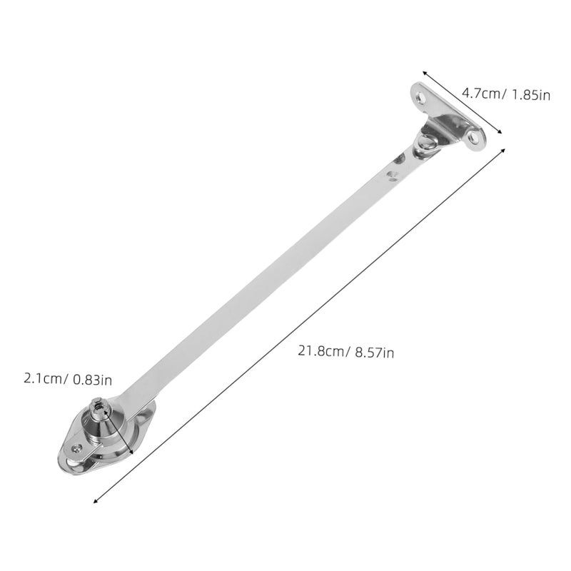 2 Pack Hidden Cabinet Hinges Drop Front Desk Support Rods Easy Install for Kitchen Bathroom Closet - Image 3