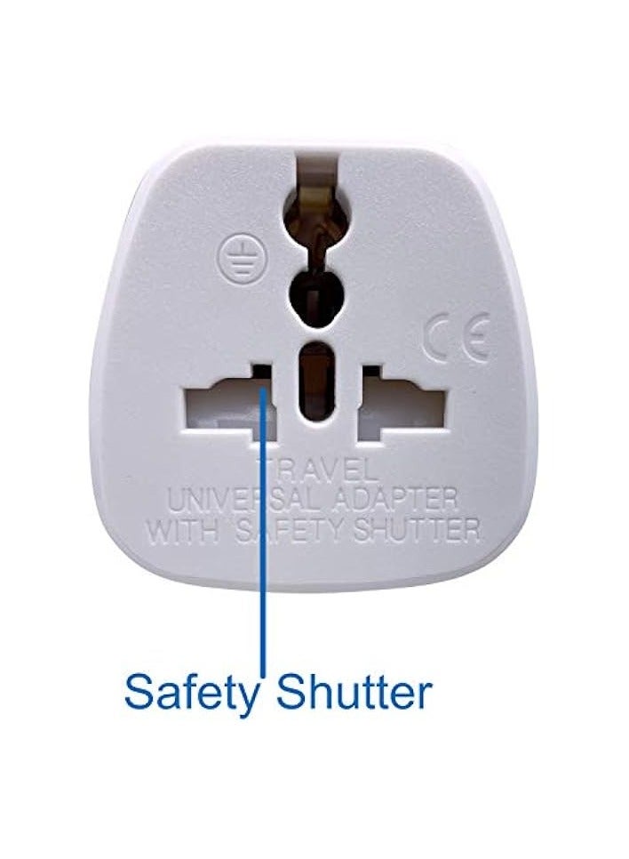 erorex Type B Adaptor Plug with Flat Blades/Round Grounding Pin and Safety Shutter - Image 4