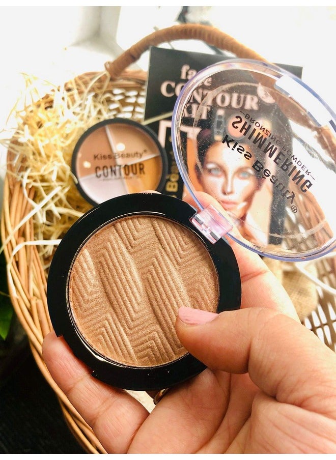 Kiss Beauty - Professional Contour Kit - Highlight And Sculpt With Flawless Precision | Best Contour And Highlighter Palette For All Skin Tones (Contour Kit-3D) - Image 1