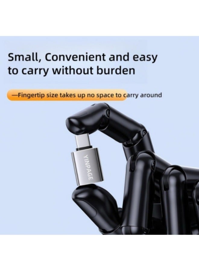 الصفحة الرئيسية عبوة 2 محول USB إلى USB C، محول USB C ذكر إلى USB 3.0 أنثى، محول USB عالي السرعة لنقل البيانات لسلسلة Samsung S24 Ultra، سلسلة iPhone 16/15، iPad، MacBook، Xiaomi، HONOR، أجهزة لوحية رمادية - Image 5
