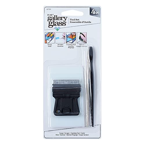 Gallery Glass Stained Glass Tool Set 4 Piece Tool Set Perfect for Stained Glass DIY Arts and Crafts 19739 - Image 1