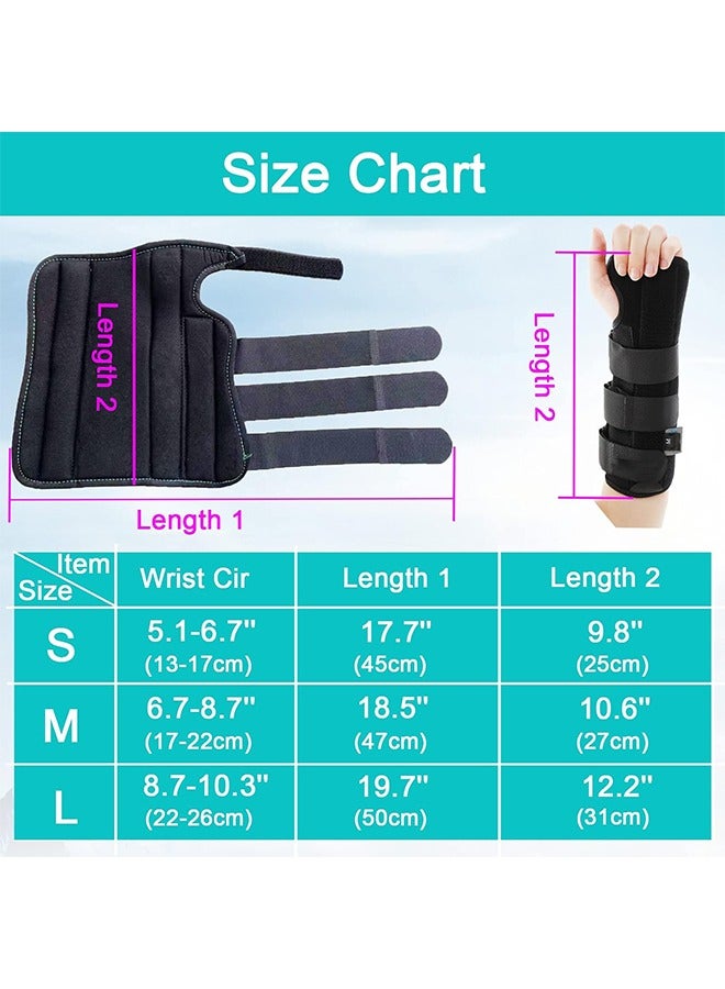 Adjustable Wrist Support Brace, Unisex Forearm and Wrist Support,  For Carpal Tunnel, With Aluminum Splint (Size L, Right Hand) - Image 2