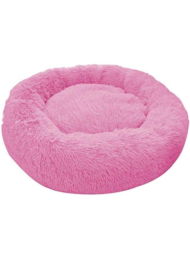 مورو مورو سرير كلاب مخملي تقويمي مع فراء ناعم وقاعدة بلاستيكية - عش مريح وقابل للغسل للحيوانات الأليفة - Image 1