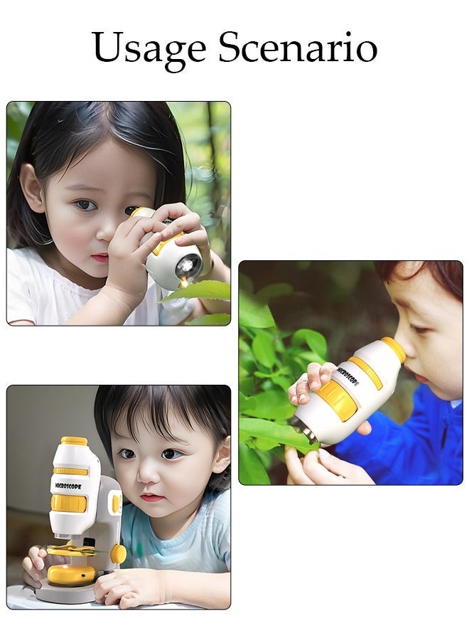 DUNISO Microscope Power LED Lighted Pocket Microscope Portable Microscope with 2 Specimens for Kids STEM and Educational Toy Interactive Learning 60X-180X - Image 5