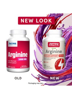 jarrow formulas Arginine 1000 Mg 100 Tablets Supports Nitric Oxide & Protein Synthesis Dietary Supplement Supports Tissue Repair Men’S Health Formula Up To 100 Servings  - Image 3
