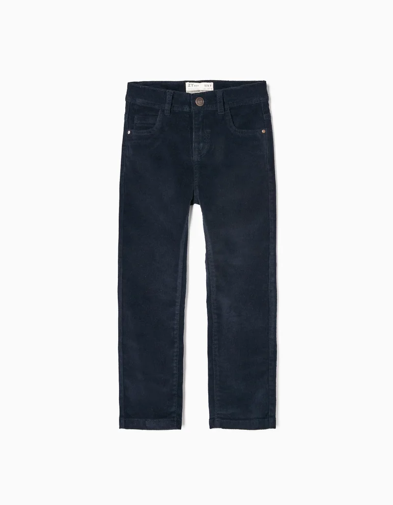 Zippy Corduroy Trousers in Cotton for Boys 'Slim Fit', Burgundy