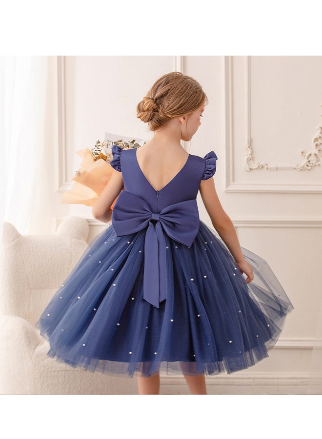 Girls Princess Puffy Dress Wedding Flower Girl Dress Children's Piano Performance costume Dress Host Costume Dress  - Image 1