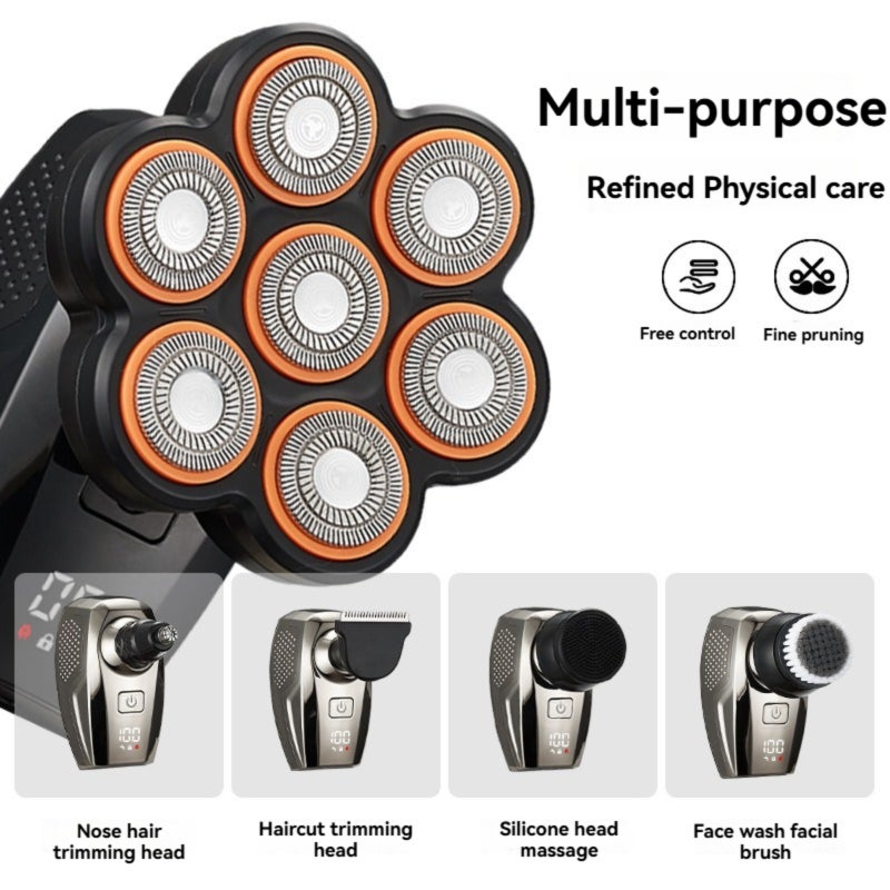 Magnetic seven blade multifunctional shaver  Black standard - Image 4