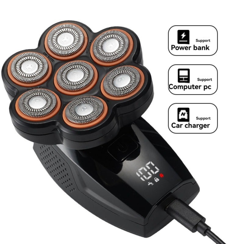 Magnetic seven blade multifunctional shaver  Black standard - Image 3