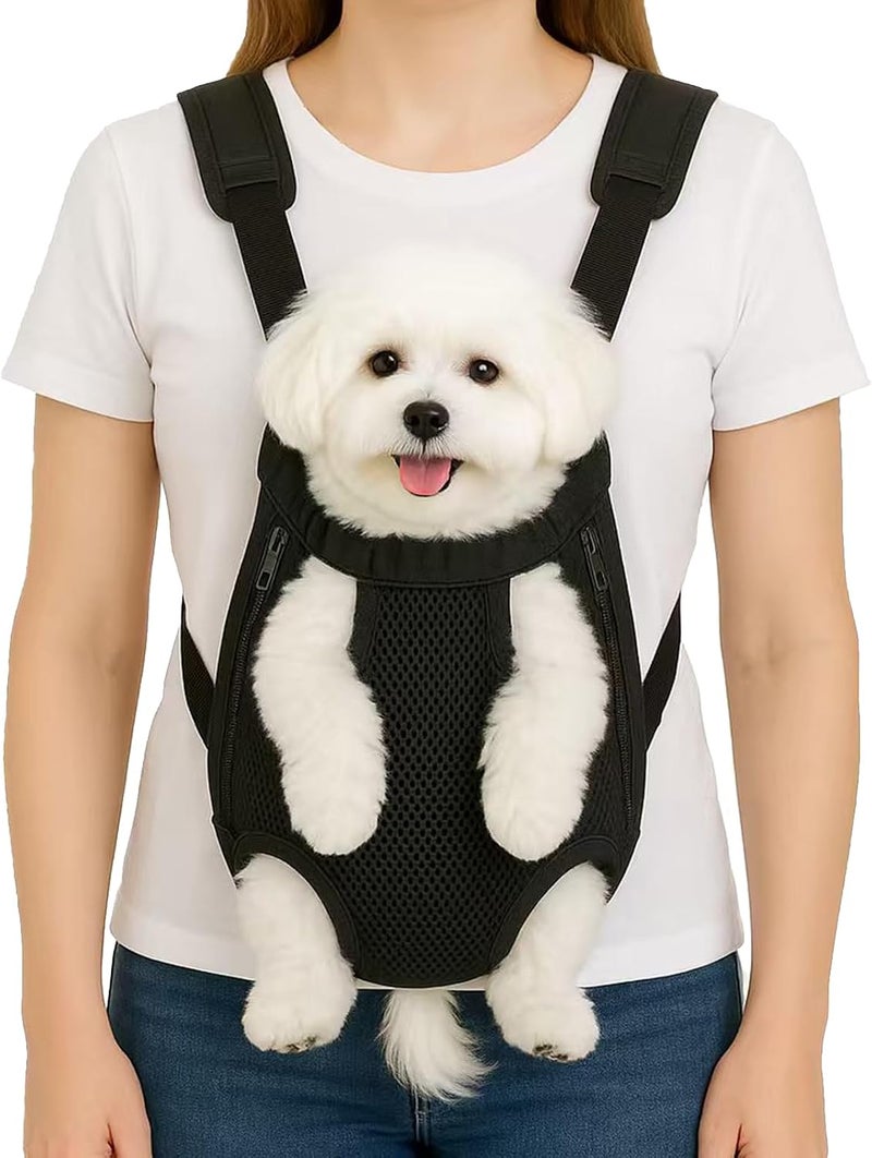 Mosago Dog Backpack Carrier, Puppy Carriers for Small Dogs 8-12 Lbs, Wearable Small Dog Carrier Sling Backpack, Adjustable Chest Pet Front Carry Travel Bag for Hiking/Traveling, Cat Stroller, Large - Image 2