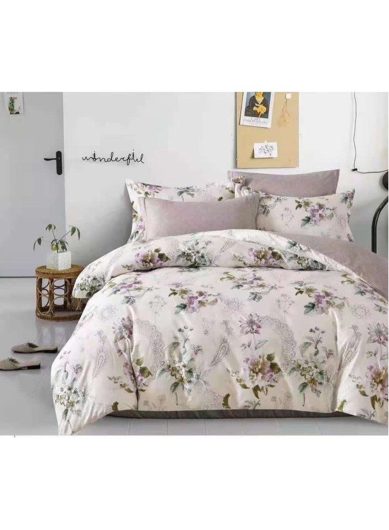 AL RAID Bedding Set Super King Size - 6-Piece Bed Sheet Set with Duvet Cover, Fitted Bedsheet with Deep Pockets, and 4 Pillowcases - Premium Quality Microfiber Sheets for Everyday Comfort and Elegance