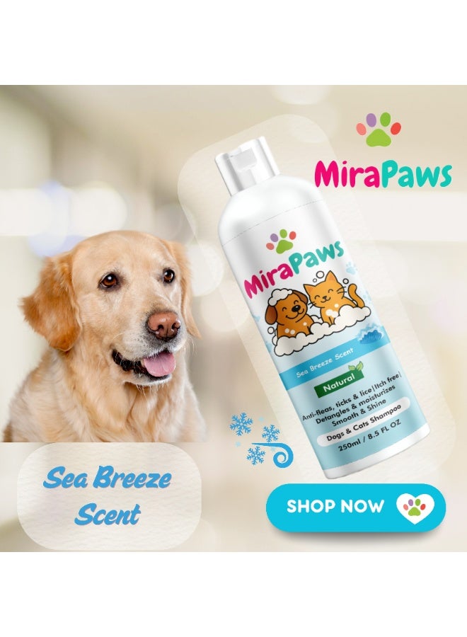 MiraPaws Pet Shampoo - Sea Breeze Scent 250ml - Image 2