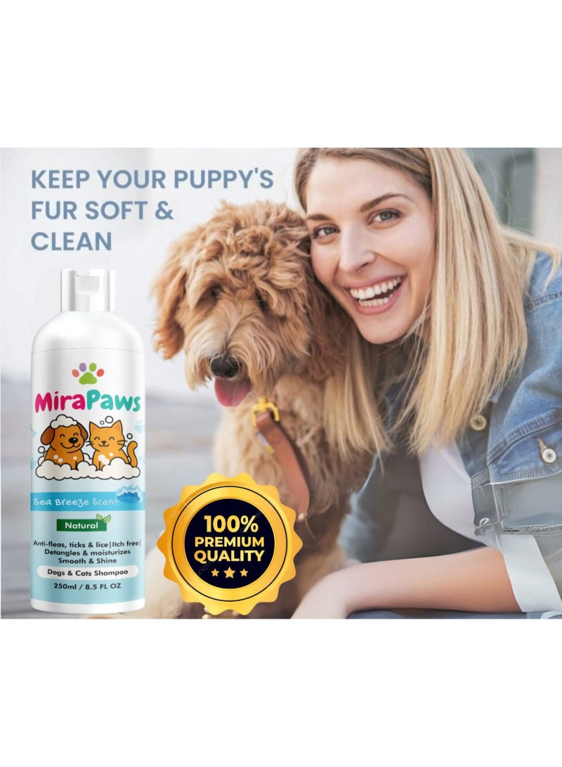 MiraPaws Pet Shampoo - Sea Breeze Scent 250ml - Image 3