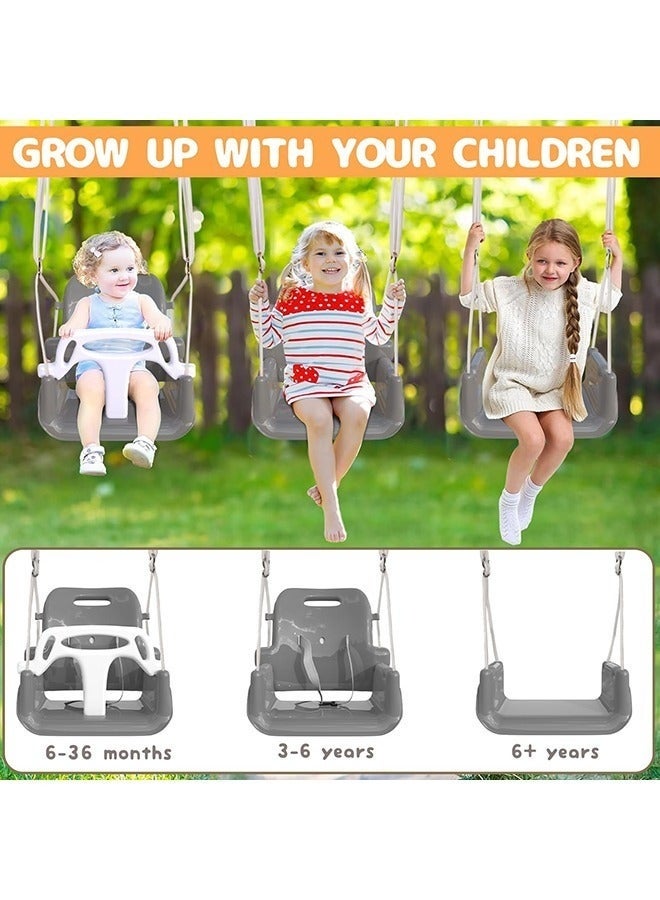 WALALLA Toddler Swing, 3-in-1 Swing Sets for Backyard, Baby Swing Outdoor/Indoor, Toddler Swing Set Suitable for Aged 6 Months to 10 Years Old - Image 5
