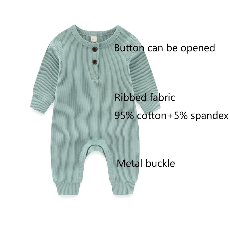 Ruliby Baby Boy Bodysuit and Pant Sets Ribbed Romper Soft Newborn Clothes Outfits Layette Gift Set 0-3 Month - Image 2