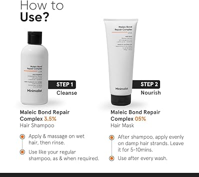 Minimalist Maleic Bond Repair Complex 35 Hair Shampoo with Ceramide Coconut oil Betaine For Damaged Frizzy Hair For Women Men For All Hair Types 250 ml - Image 5